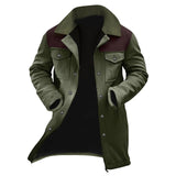 Autumn And Winter Men's Coat Velvet Jacket More Pocket Coat More