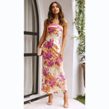 Zingj / Summer 2023 Sexy Hot Girl Flower Print Long Dress