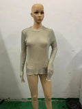 Zingj / Summer 2023 New Hot Selling Long-Sleeved Round Collar Thin Breathable Knit-Outfit