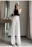 Suit Pants Hanging Woman Summer Small High-Grade Ice Silk Impenetrable Narrow Version Of Casual Straight