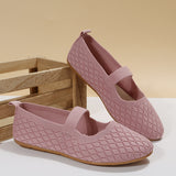 Large-Size Fly Weaving Breathable Low-Topped Single Shoes Women Shallow Flat Bottom Lazy Breathable Work