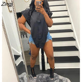 Tops Sexy Cut Out Side Button Up White Shirt Women Fashion Clothing Sleeveless Streetwear Women's