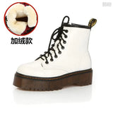 New Autumn And Winter Martin Boots Thick-Sley Fashion Women's Leather Short-Skin Shoes For A Long