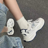 Shoes Women 2025 Autumn New Fashion Thick-Soled Lightweight Mesh Breathable Korean Version Of Casual Sports Shoes