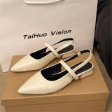 2025 New Flat-Bottomed Sandals Soft Leather Tip-To-Head Shallow Sandals Women's