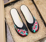 Zingj Summer Color Embroidery Leisure Walk Embroidered Cloth Shoes Women's Cloth