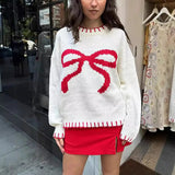 Bow Jacquard Sweater- Outfit