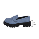 Canvas Coarse Fashion Single Shoes Women's 2025 Autumn New Low-Top One-Legged Pedalle Shoes Single