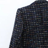 And Winter New Women's Fashion Commuting Leisure Loose Black Strip Blazer