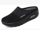 Women's Shoes Air Cushion Casual Sneakers Summer Round Head Net Cloth Breathable One-Legged