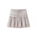 Women's Two-Piece Summer Thin Bow Tie With Long-Sleeved Cover Loose Shirt Folded Mini
