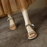 Women Wear Fairies In The Summer 2025 Summer This Year's New Word With Beach Thick Bottoms On The Flat Roman