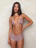 Cloth Forget Y2K Bow Tsets Holiday Bikini Set With Triangular Corset Low-Rise