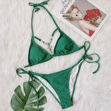 Zingj New Ins Web Celebrity Swimsuit Sexy Hollow Out Retro Crystal Diamond Bikini Straps Women's