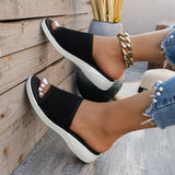 Zingj Bottom Slippers Female Summer 2024 Thick Bottom Round Head Net Cloth A Word Casual Wear Large Size