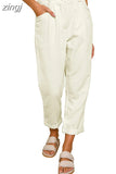 Autumn and Winter Wide Leg Pants Loose Fashion Women High Waist Casual Corduroy Pants Straight Trousers Joggers