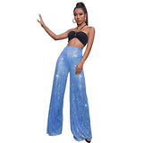 Women's High-Waist Fashion Sleeves Sleeves Loose-Ragging Wide Leg Pants Summer