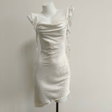 Pure Collared Collared Sling Dress Woman's New Waist Temperament Design Small Babes