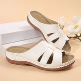 Spring And Summer New Large Size Women's Shoes Slippers Women's Slope And Fish Mouth Large Size Cool Slippers