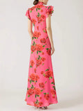 Women's New Sleeveless Casual Print Dress National Style Chinese Cheongsam