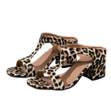 Cold Slippers Women Summer New Simple Fashion Large-Size Side Empty Coarse And Slippers