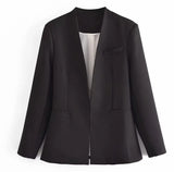 New Multi-Color Solid-Color Slimming Simple Leisure Suit Jacket