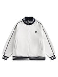 Zingj Standing Collar Baseball Uniform Spring And Autumn Coat Female Retro Hoodie Casual Loose Versatile Lazy Jacket