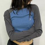Vintage Raglan Long Sleeve Crop TopOutfit