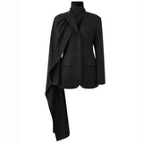 New Ambiance Neck-Piers Personality Cut Diy Blazer Female