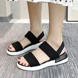 Sandals Women's Elastic Tight 2025 Summer New Students Wear Fairy Wind Roman Beach Women's Shoes Outside The