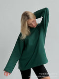 Spring Autumn New Pure Cotton Long-Sleeved T-Shirt Women Hand-Wearing Loose Blouse Hot