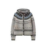 And Winter Retro Fair Island Sweater Coat Female White Jaccupy Milk Fufu Soft Glutinous Outer Knitted Shirt