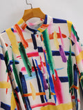 Women's Tie-Dyeed Long-Sleeved Dress