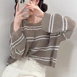 Vintage Striped Oversized Knitted TeeOutfit