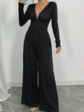 Women's Dark V Solid-Color Pit Strip Sexy Body-Snley Elegant Temperament