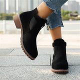 And Winter 2025 New Martin Boots Women Low With Belt Buckle Boots Women's Large Size Boots
