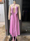 Summer New Breast-Wearing Waist Seaside Holiday Dress Suit Women's