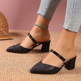 Sandals 2025 Summer New Temperament Niche Tip Mid-Bag Small High Heel One-Shoe Two Women's