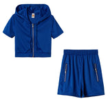 Women's Women's Solid Color Sports Leisure Suit With Hat Zipper Two