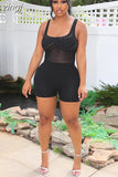 Fashion Concise See Through Rompers Women Sleeveless Skinny Midnight Party Playsuit Lady Workout Activewear