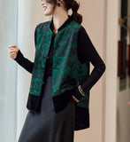 Style Retro Temperament Double-Sided Wearing Horse Clip Women's Spring And Autumn Sleeveless Tops Fashion Loose Thin Vest Outer