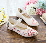 Zingj Shoes Single Shoes Jacquard Cotton Embroidered Cloth Shoes Spring And Autumn Style Daily Cheongsam Women's Singles
