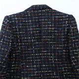 And Winter New Women's Fashion Commuting Leisure Loose Black Strip Blazer