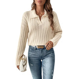 New Autumn And Winter Knitted Shirt Fashion New Casual Collar Sweater