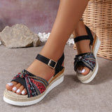 High-Height Fish-Mouthed Sandals Women Dew Slope And Buckle Beach Cool Slippers