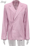 Long Sleeve Blazer Suit Set Glitter Sexy Loose Blazer Suit Fpr Night Club Party Streetwear 3 Piecet Set Women 2023