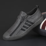 Men's Shoes 2025 Autumn Men's Casual Leather Shoes Fashion Flat Shoes One Foot Pedal