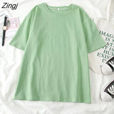 Women Short Sleeve T-shirts O-neck Embroidery Casual Simple Soft Korean Style Trendy Loose Tops Womens Sweet Girls Harajuku