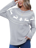 Sweater Women's Jabbing Autumn And Winter Loose Knitted Round Collar Casual
