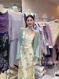 Xixi 13 Lines 2025 Spring And Summer New Temperament Printing Pure Desire High-Waisted Sling Dress Women